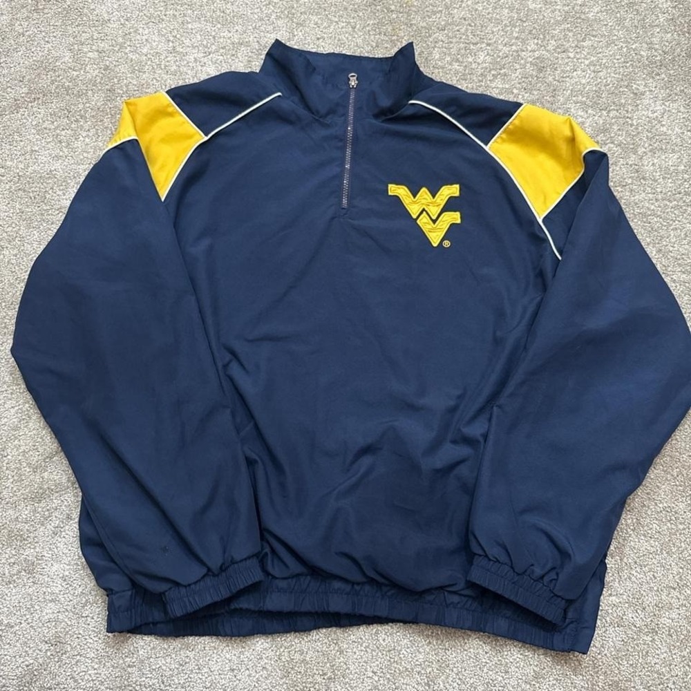 58 Sports West Virginia Mountaineers 1/4 Zip Pullover XL NCAA Sweatshirt